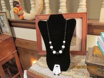 Stunning Black & White Beaded Necklace & Matching Earrings - Gift-Boxed in Luke AFB, Arizona