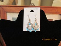 Turquoise-Colored Beads & Silver Chandelier Earrings in Luke AFB, Arizona