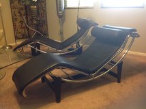 Black leather Le Corbusier chaise in Beale AFB, California