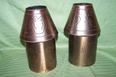 *NEW* Pair Punched Tin (apple) Candle Holders in Houston, Texas